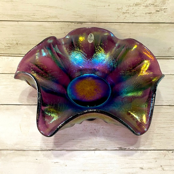 Fenton Other - Vintage Fenton Amethyst Carnival Glass Bowl